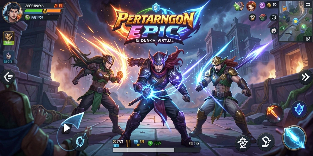 Screenshot gameplay ADS508 menampilkan karakter bertarung dengan grafis luar biasa.