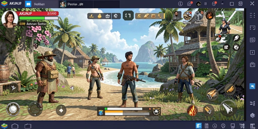 Tampilan gameplay AKUNJP yang seru dan menghibur.