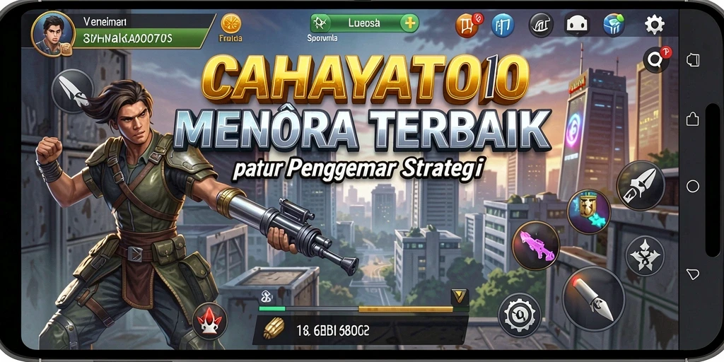 Gameplay Tower Defense seru di CAHAYATOTO menampilkan pertahanan menara yang mengesankan.