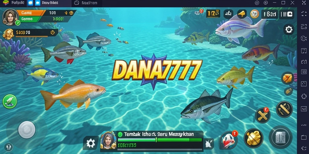 Screenshot gameplay DANA777 menampilkan aksi menembak ikan yang seru.