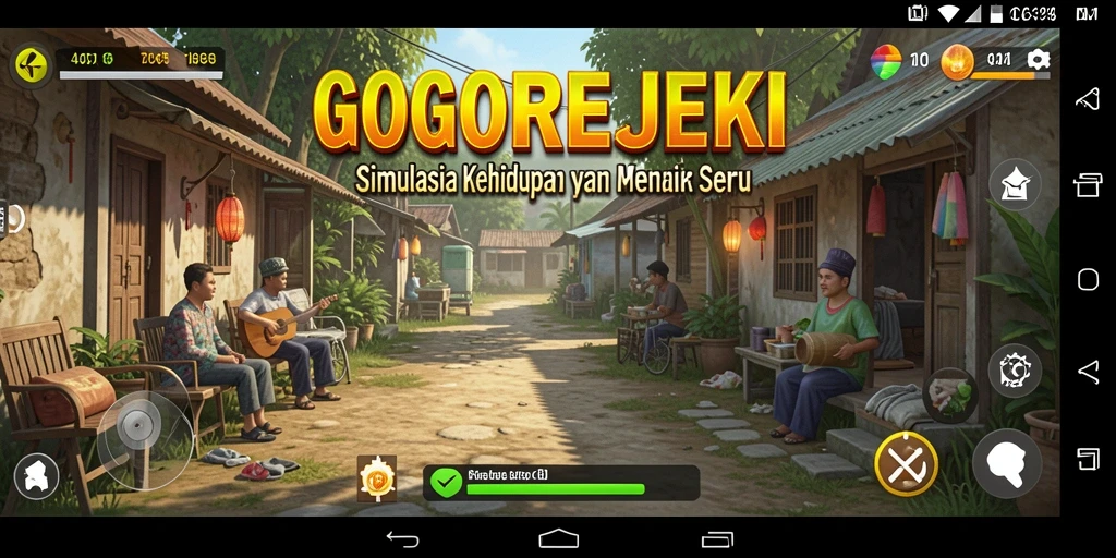 Tangkapan layar GOGOREJEKI menunjukkan gameplay interaktif dan kreatif.