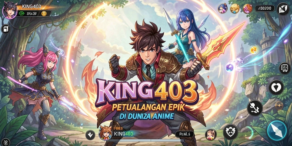 Tampilan gameplay menarik dari KING403 yang penuh aksi Anime.
